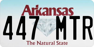 AR license plate 447MTR