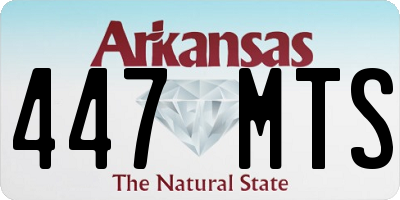 AR license plate 447MTS