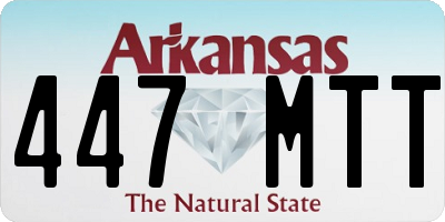 AR license plate 447MTT