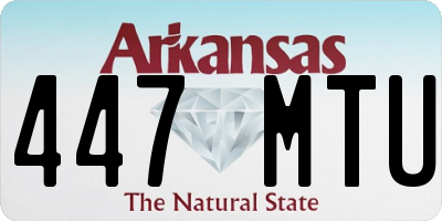 AR license plate 447MTU