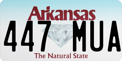 AR license plate 447MUA