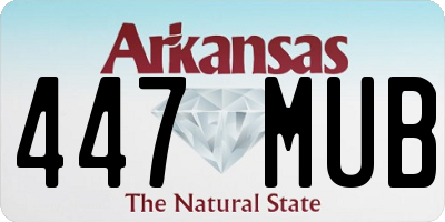 AR license plate 447MUB