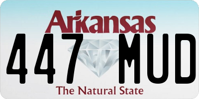 AR license plate 447MUD