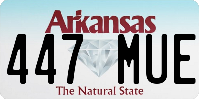 AR license plate 447MUE