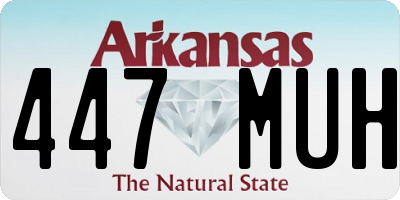 AR license plate 447MUH
