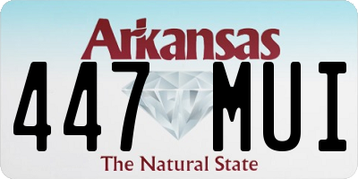 AR license plate 447MUI