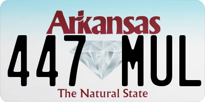 AR license plate 447MUL