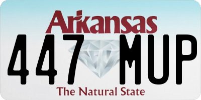 AR license plate 447MUP