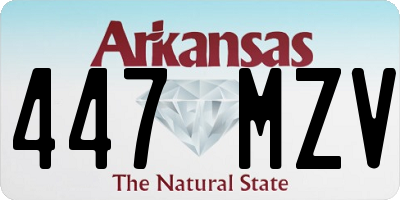 AR license plate 447MZV