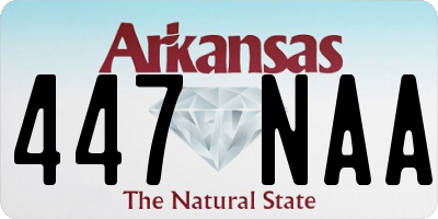 AR license plate 447NAA