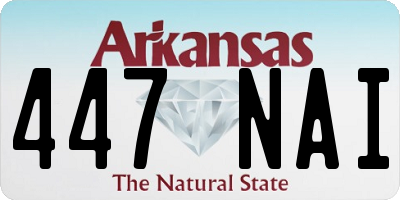 AR license plate 447NAI
