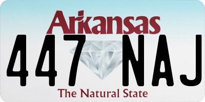 AR license plate 447NAJ