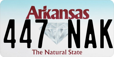 AR license plate 447NAK