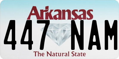 AR license plate 447NAM