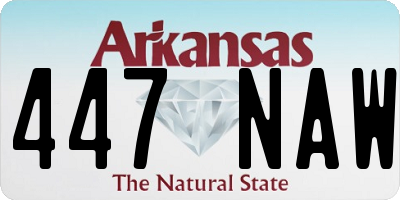 AR license plate 447NAW
