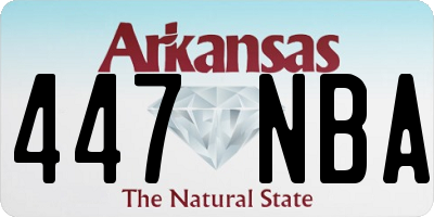 AR license plate 447NBA