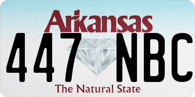 AR license plate 447NBC