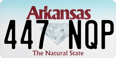 AR license plate 447NQP
