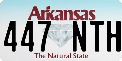 AR license plate 447NTH