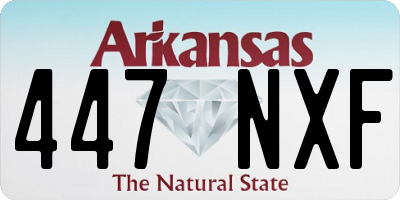 AR license plate 447NXF