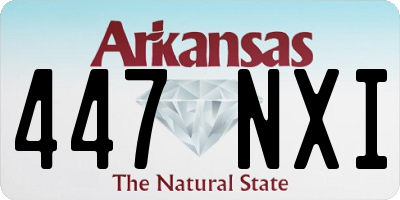 AR license plate 447NXI
