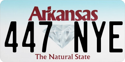 AR license plate 447NYE