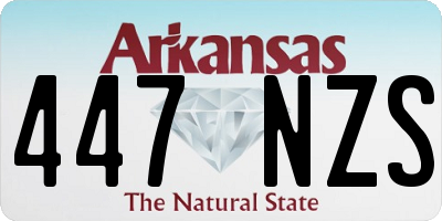 AR license plate 447NZS