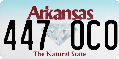 AR license plate 447OCO