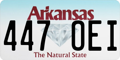 AR license plate 447OEI
