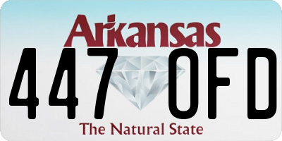 AR license plate 447OFD
