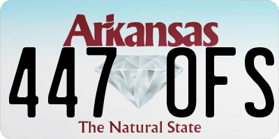 AR license plate 447OFS