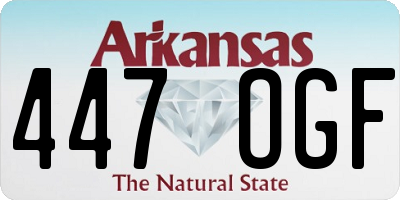 AR license plate 447OGF
