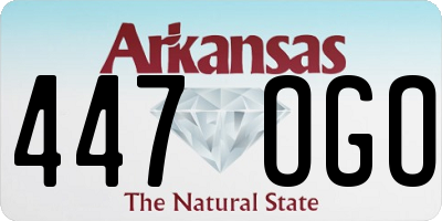 AR license plate 447OGO
