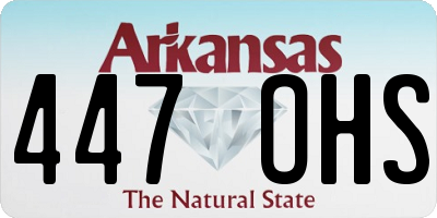 AR license plate 447OHS
