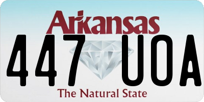 AR license plate 447UOA
