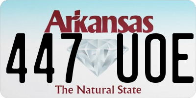 AR license plate 447UOE