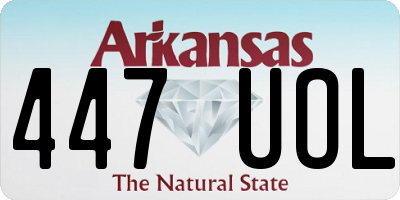 AR license plate 447UOL