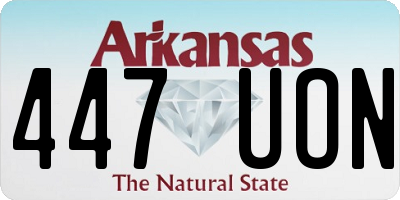 AR license plate 447UON