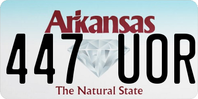 AR license plate 447UOR