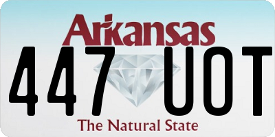 AR license plate 447UOT