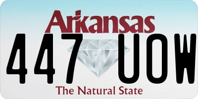 AR license plate 447UOW