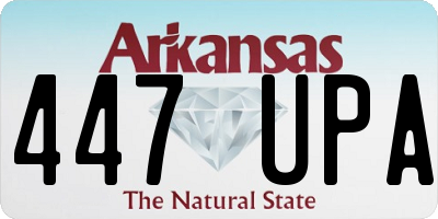 AR license plate 447UPA