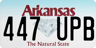 AR license plate 447UPB