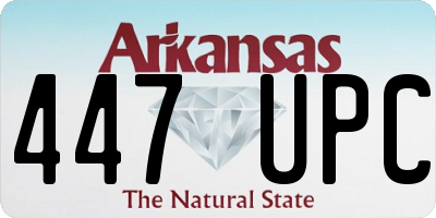 AR license plate 447UPC