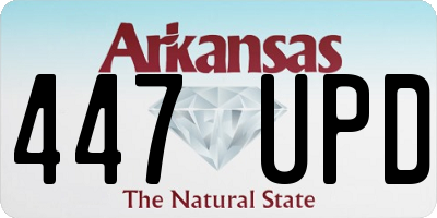 AR license plate 447UPD