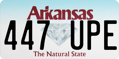 AR license plate 447UPE