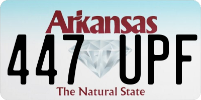 AR license plate 447UPF