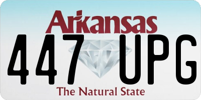 AR license plate 447UPG
