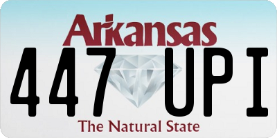 AR license plate 447UPI
