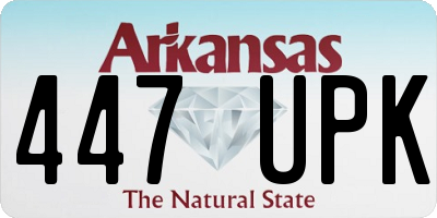AR license plate 447UPK